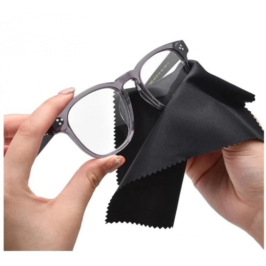 Ściereczka z Mikrofibry do okularów - czarna - Premium 18x15